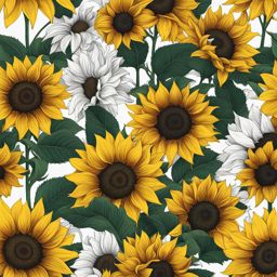 sunflower clipart: blossoming in a radiant garden. 