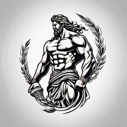 Greek Mythology Hercules Tattoo - Capture the might and heroism of Hercules with a tattoo depicting this legendary figure from Greek mythology.  simple color tattoo, white background