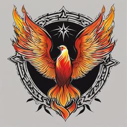 holy spirit fire tattoo  simple color tattoo,white background