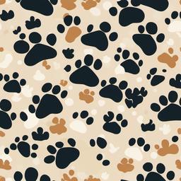 Paw Print clipart - set of paw prints on a path  