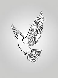 Dove Tattoo Small - Small dove tattoo  minimal tattoo design, white background