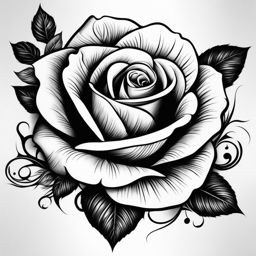 Tattoo rose black, Elegant and striking rose tattoos in black ink. colors, tattoo patterns, clean white background