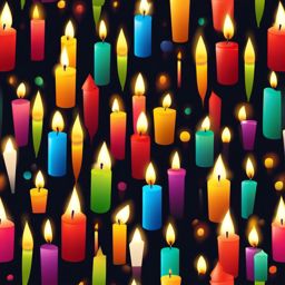 Birthday Candles clipart - Glowing birthday candles on a cake, ,vector color clipart,minimal