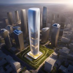 energy-harvesting skyscrapers, capturing solar, wind, and kinetic energy to power cities. 