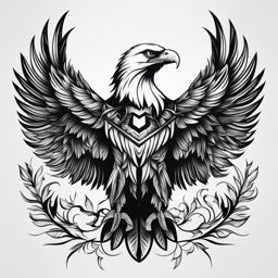 eagle tattoo black and white design 