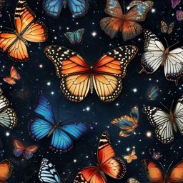 Butterfly Wonderland in Space Butterfly Space Wallpaper intricate details, patterns, wallpaper photo