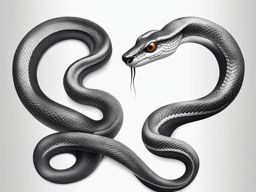 Snake tattoo on the back, Elegant and striking snake tattoos designed for the back. colors, tattoo patterns, clean white background