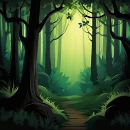 Forest Background Wallpaper - dark forest cartoon background  