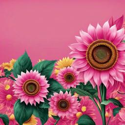 Sunflower Background Wallpaper - pink sunflower background  