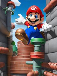 mario coloring pages - mario collects power-ups on an adventurous journey through pipes. 