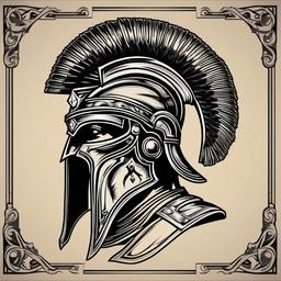 roman spartan tattoo  simple vector color tattoo