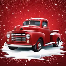 Christmas Background Wallpaper - red truck christmas backdrop  