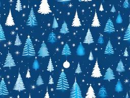 Blue Christmas Tree Background  