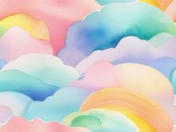 Pastel Rainbow Watercolor Background  