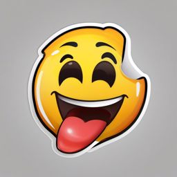 Laughing Tears Emoji Sticker - Hilarious reaction, , sticker vector art, minimalist design