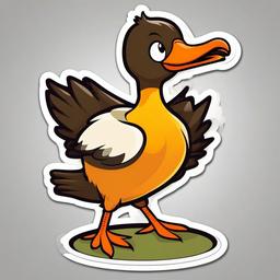 Goose cartoon - honking bird with a bold personality  cartoon sticker style