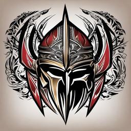 tribal spartan tattoo  simple vector color tattoo