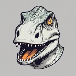 Derpy Dinosaur Tattoo - Infuse humor and charm with a tattoo featuring a derpy and lovable dinosaur.  simple vector color tattoo,minimal,white background