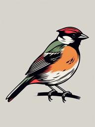 minimalist sparrow tattoo  minimalist color tattoo, vector