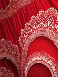 Red Background - Vibrant Red at Spanish Flamenco Festival wallpaper splash art, vibrant colors, intricate patterns