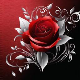 Red Background Wallpaper - black background with red rose  