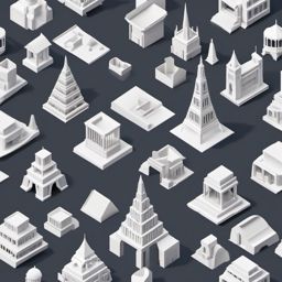 3D Printing Architecture clipart - 3D printing architectural models, ,vector color clipart,minimal