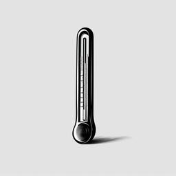 sketch of clinical thermometer  minimal rough sketch scribbles,doodles,black and white