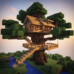 tree fort for daring adventurers high in the branches - minecraft house ideas minecraft block style