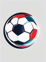 Soccer Ball  minimalist design, white background, professional color logo vector art