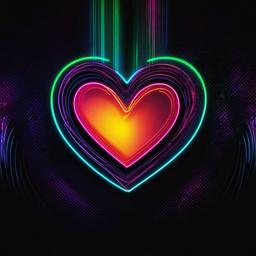 Neon Background Wallpaper - heart glow in the dark wallpaper  