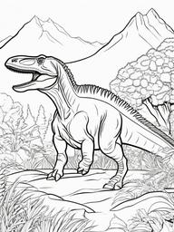 Metriacanthosaurus Coloring Pages - Medium-Sized Carnivore  black outline printable coloring page