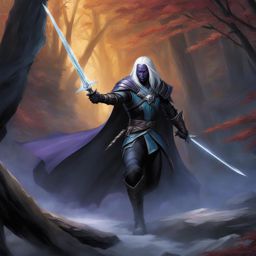 drizzt do'urden, a drow ranger, is engaging in a high-speed duel with a deadly adversary. 