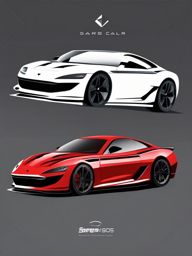 Luxury Sports Car Clipart - A luxury sports car for speed and style.  color vector clipart, minimal style