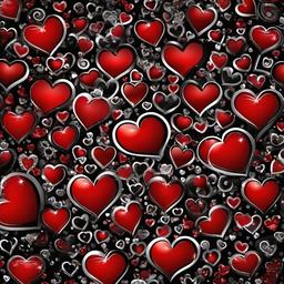 Red Background Wallpaper - red heart black background  