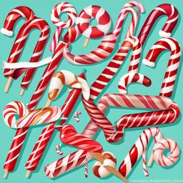 Candies clipart - candy canes for Christmas  