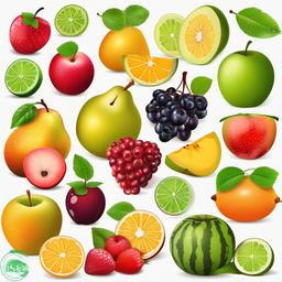 Fruit clipart - fruits with a refreshing look  