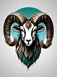 aries ram tattoo  simple vector color tattoo