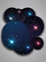 Star cluster sticker- Cosmic and clustered, , sticker vector art, minimalist design