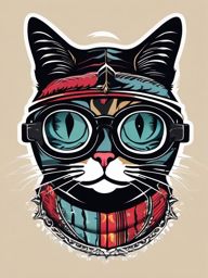 Witty Cat Graphic Design - Graphic design highlighting a cat's wit and humor. , t shirt vector art