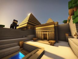 ancient egyptian tomb filled with treasures - minecraft house design ideas 