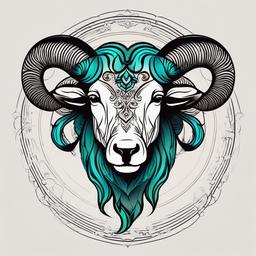 aries taurus tattoo  simple vector color tattoo