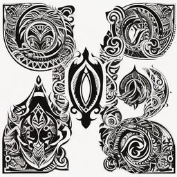 maori tattoo artist  simple color tattoo,minimalist,white background