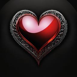 Heart Background Wallpaper - heart picture with black background  