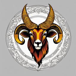 aries star tattoo  simple vector color tattoo