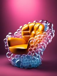 chair clipart - a surreal chair made of bubbles, offering dreamlike seating 