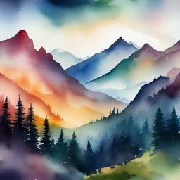 Mountain Background Wallpaper - watercolor mountain background  