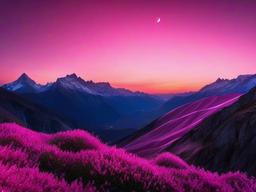 Pink Sky Mountain Wallpaper  ,desktop background wallpaper