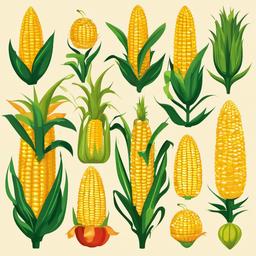 Corn clipart - corn themed gifts  vector clipart