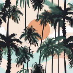 Palm tree sticker, Tropical , sticker vector art, minimalist design
