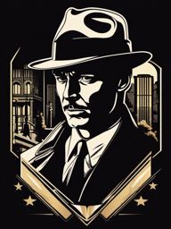 Classic Detective Noir , vintage t shirt vector art